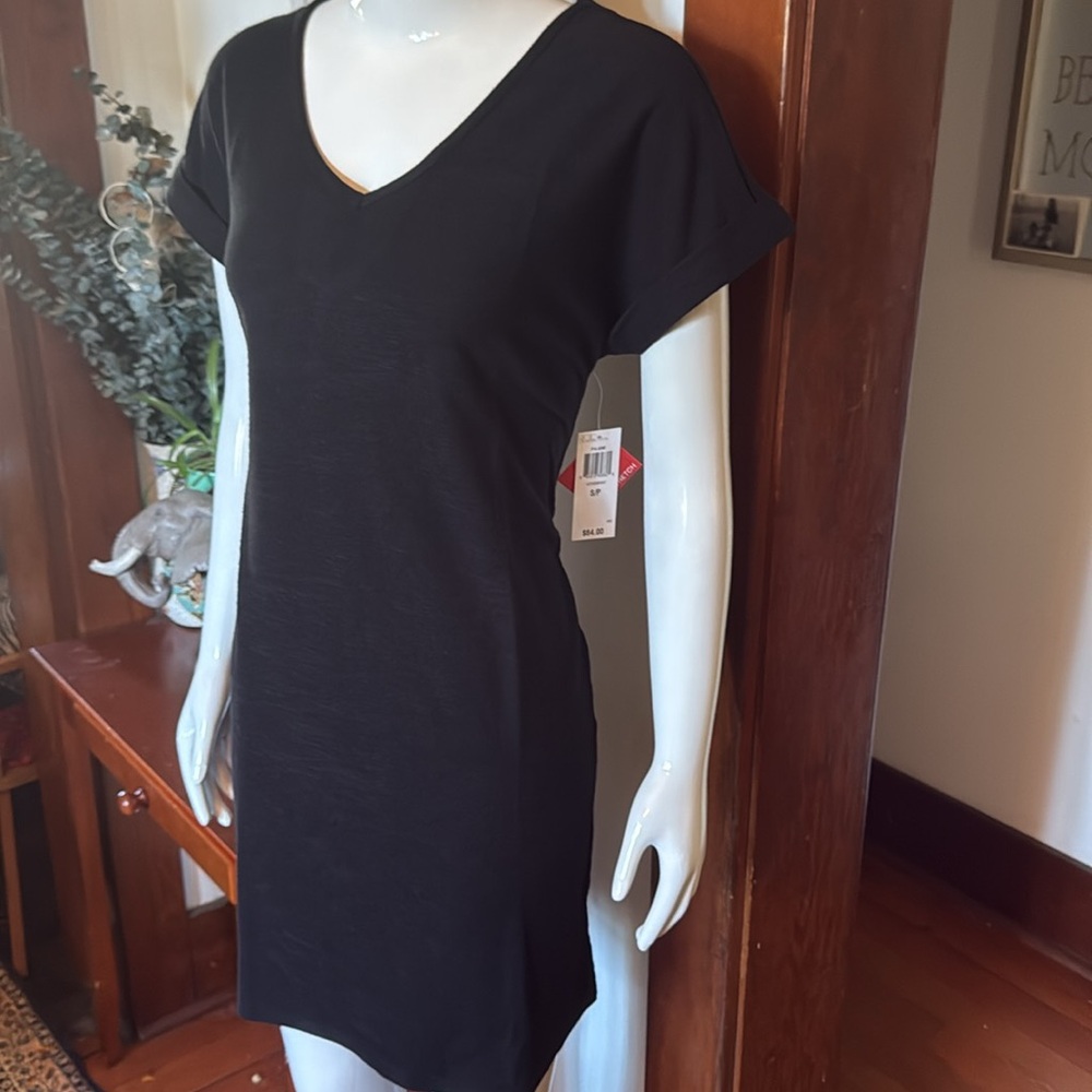 NWT Style&Co size small Black V-Neck stretchy  Dress